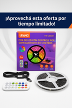 Luces LED RGB 5m USB con control Bluetooth